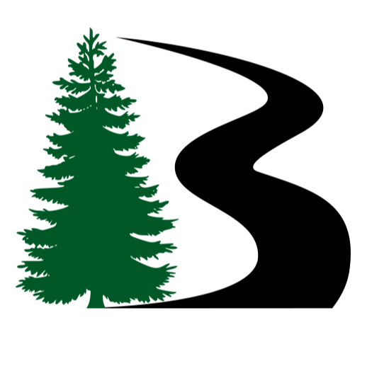 A picture of a pine tree next to the outline of the letter B, which is the logo for the Battlefield Park Board.