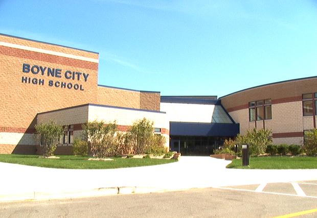 entrance of Boyne City High School