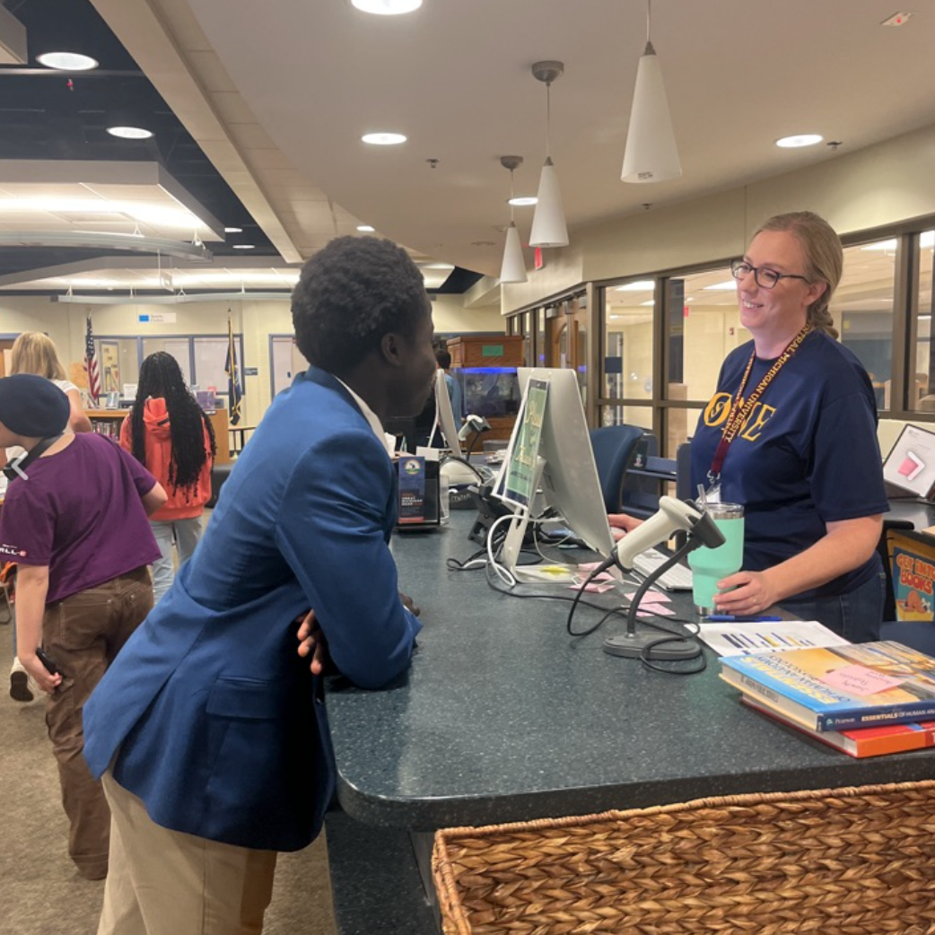 St Joseph High school teacher engaging with students