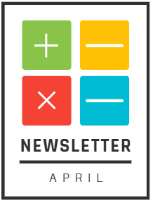 newsletter april with math operation symbols
