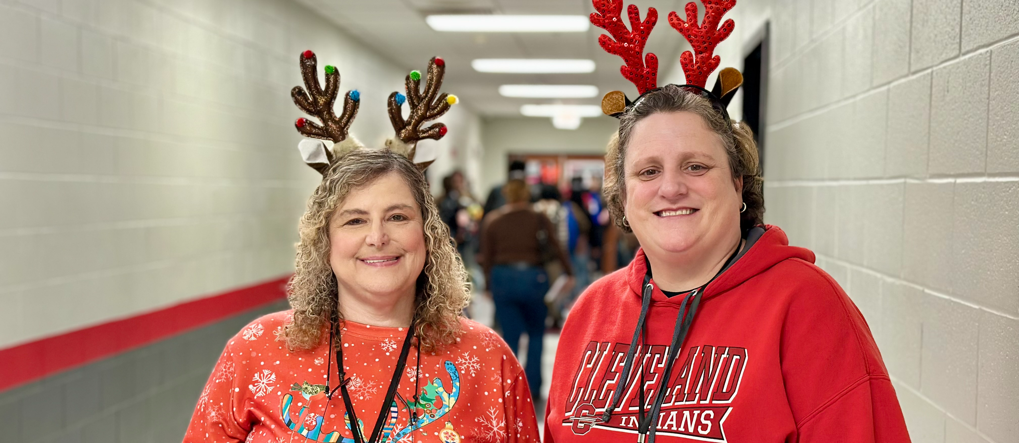 Teachers at Cleveland High School Dressed as Reindeer
