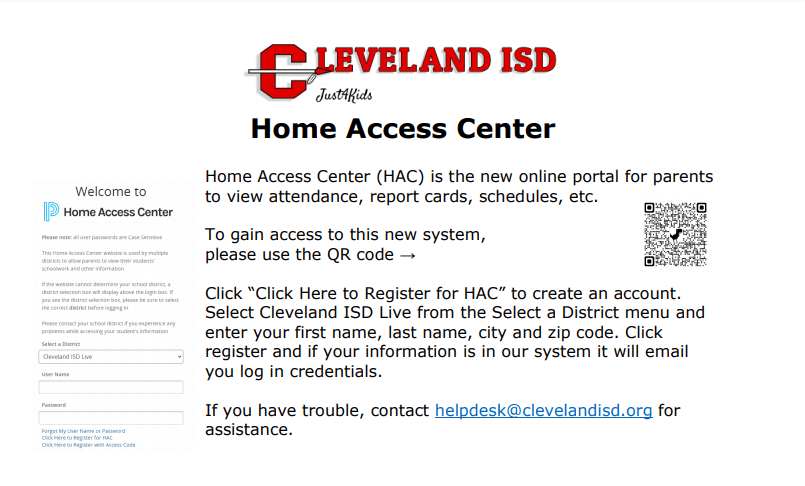 Home Access Center Information