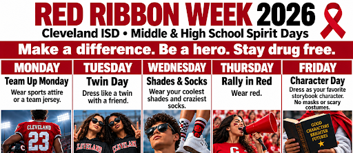 Red Ribbon Week, Oct. 26 - 30, 2026