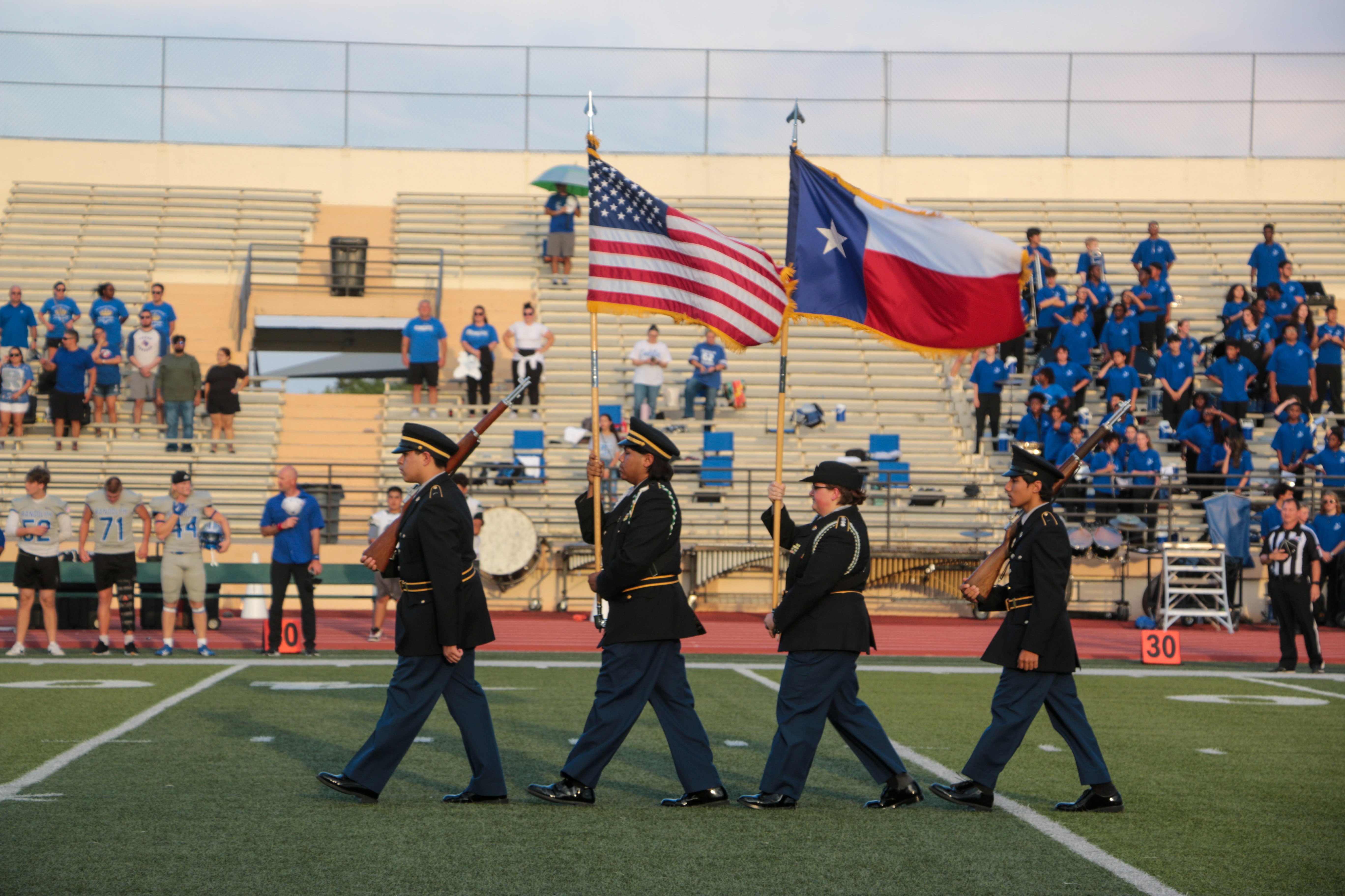 Presenting the colors at JFK Homecoming