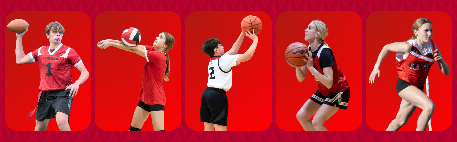Athletics Bottom Banner Displaying Each Sport