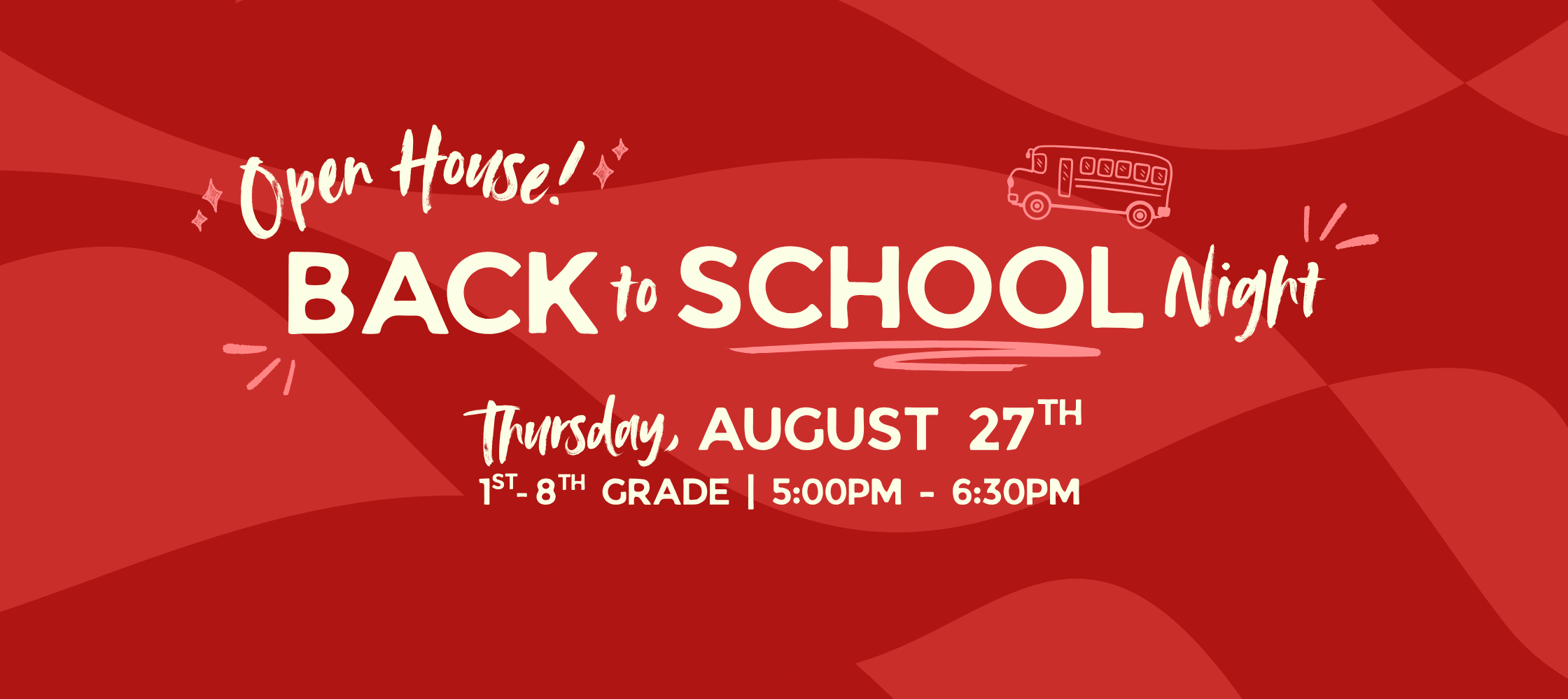 Back to School Night Thursday, August 27th