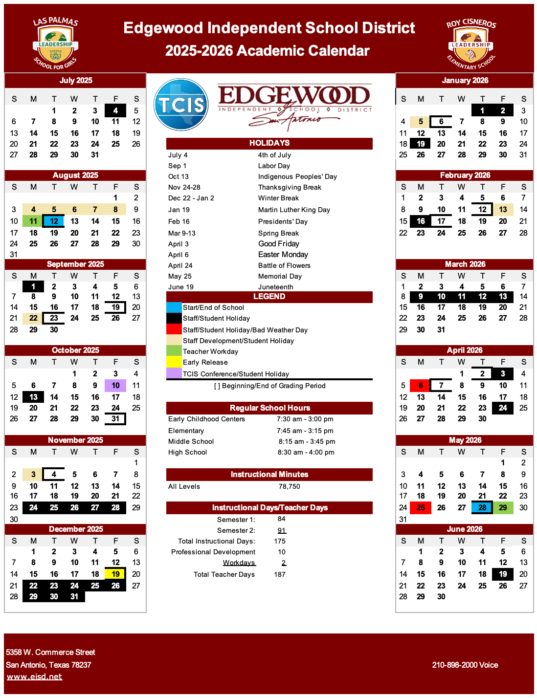 TCIS Calendar
