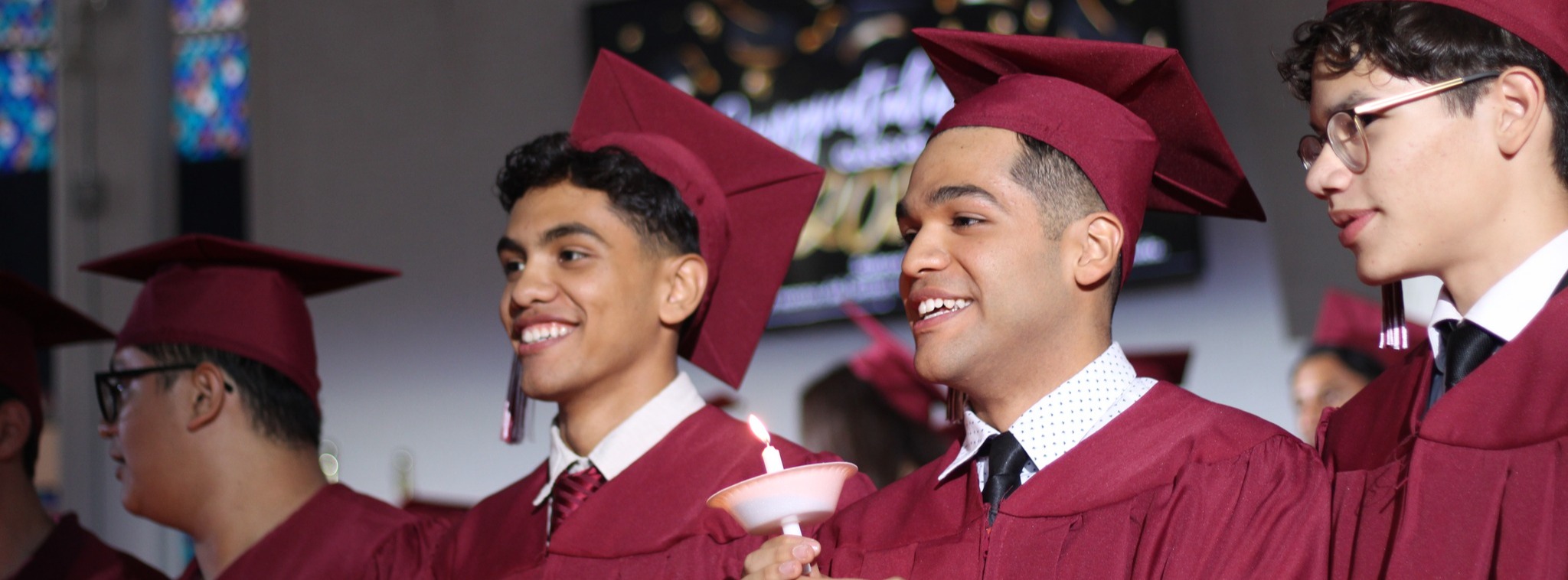 students at graduation 