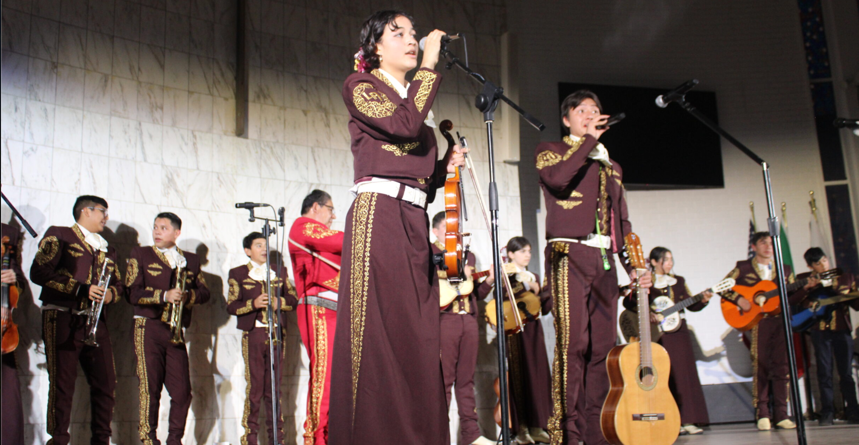 Mariachi students performing