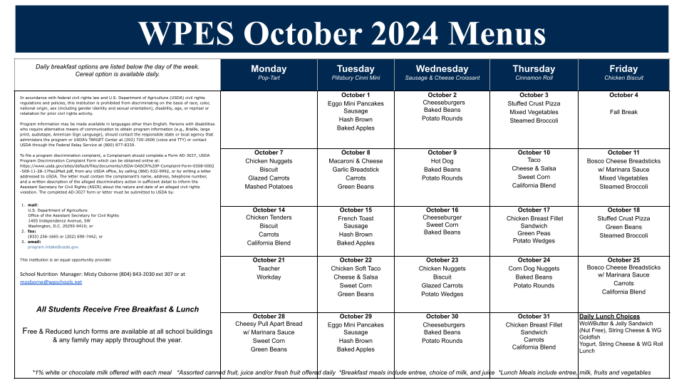 WPES Menu