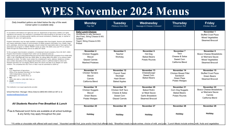 WPES Menu