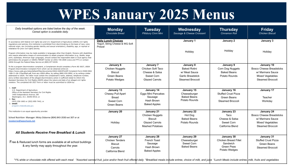 WPES Menu