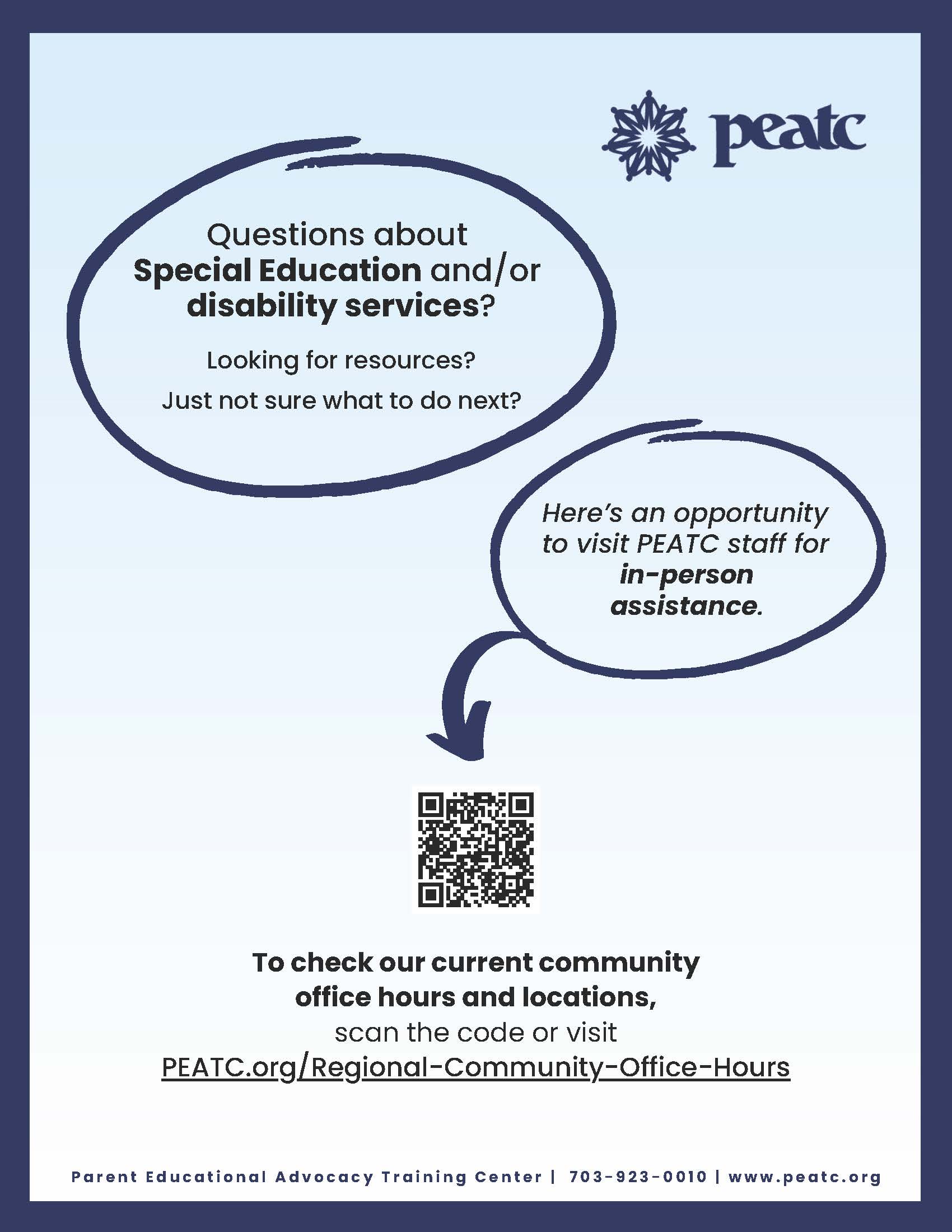 PEATC Open Office Hours Flyer