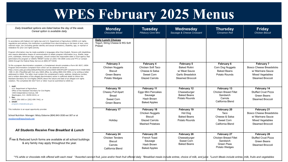 WPES Menu