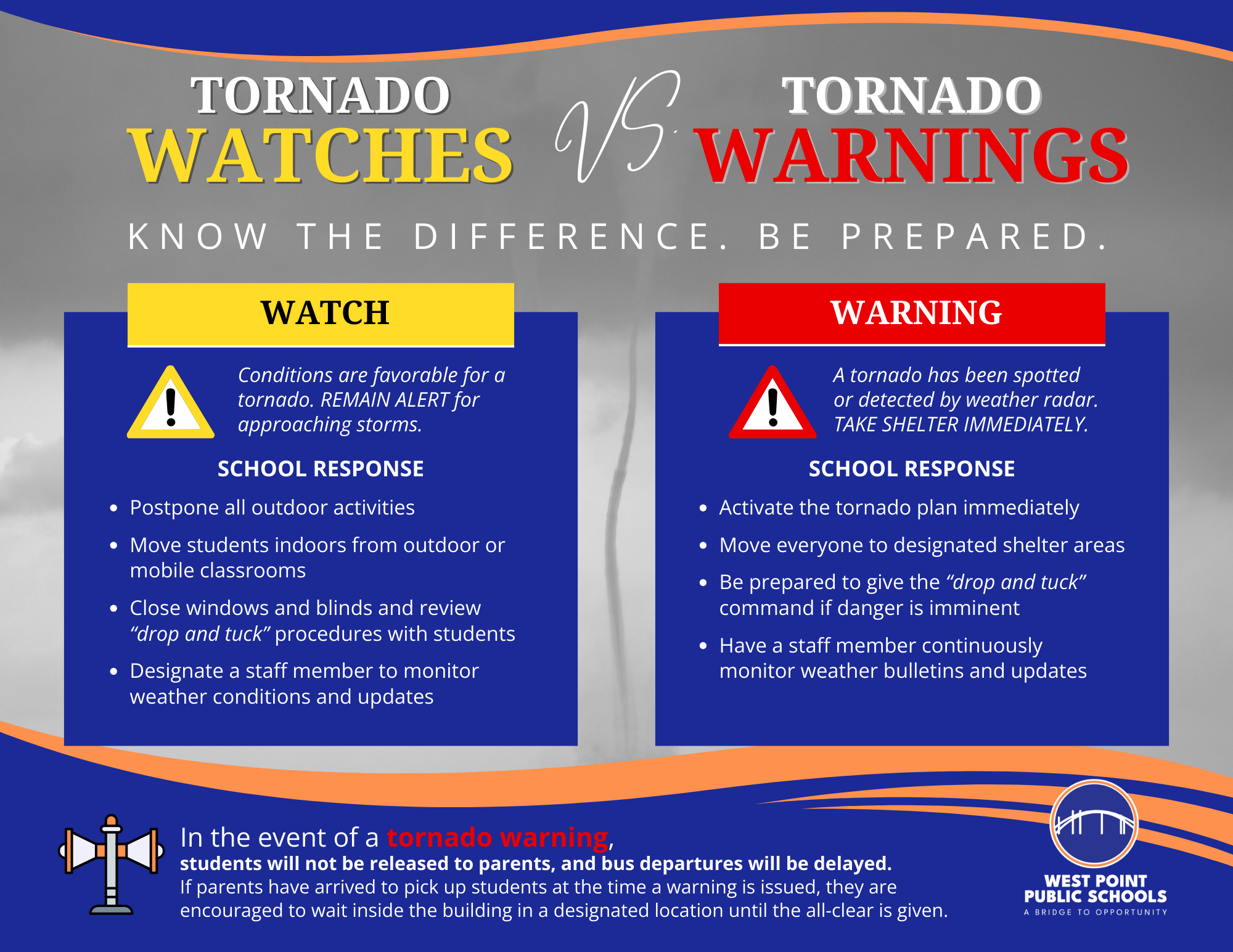 Tornado Watches vs. Warnings Flyer