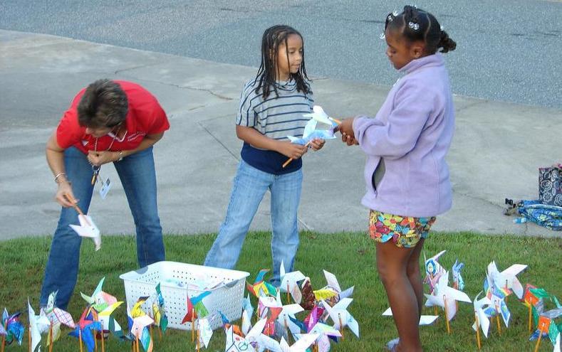 students with handcrafts