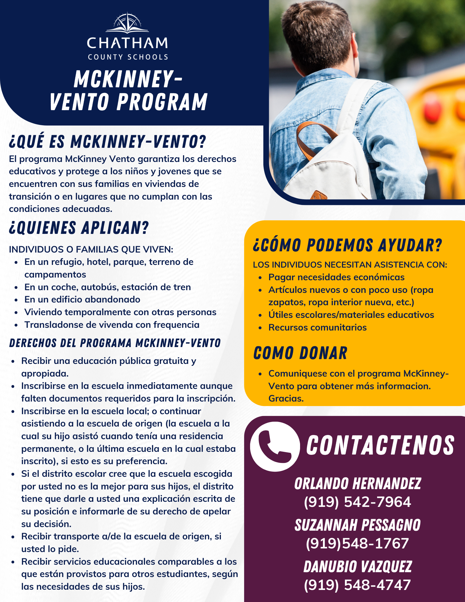 McKinney-Vento Flyer Spanish