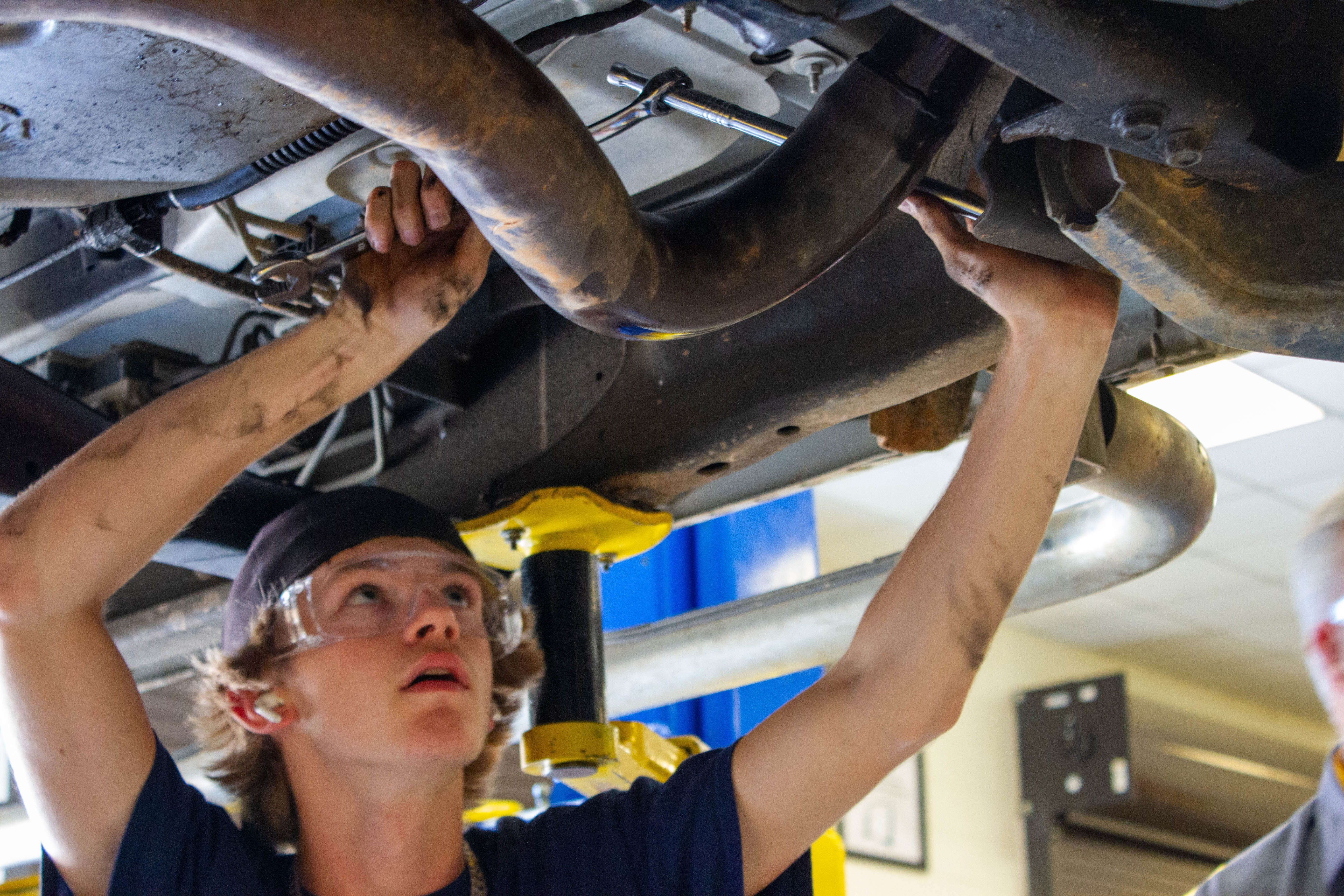 Students in Automotive Tech get hands on repair experience