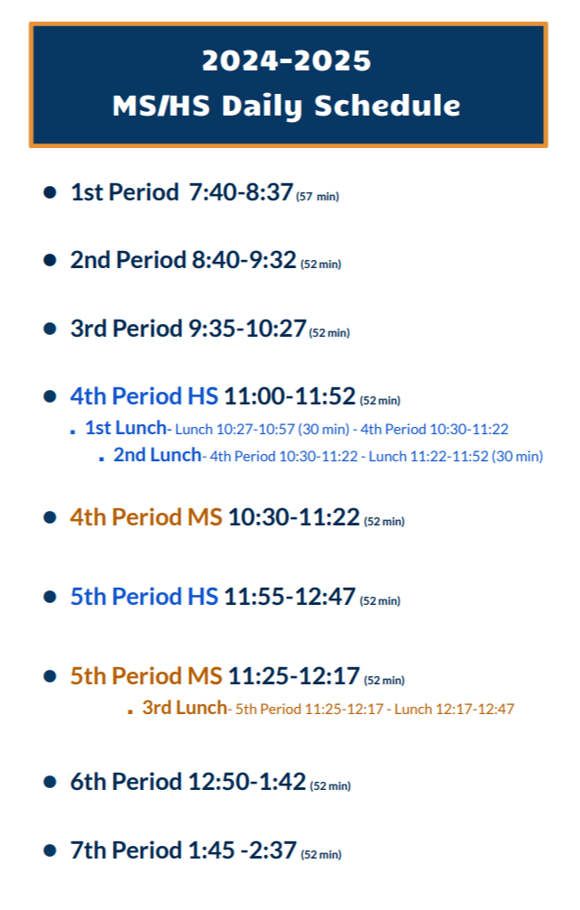 Bell Schedule