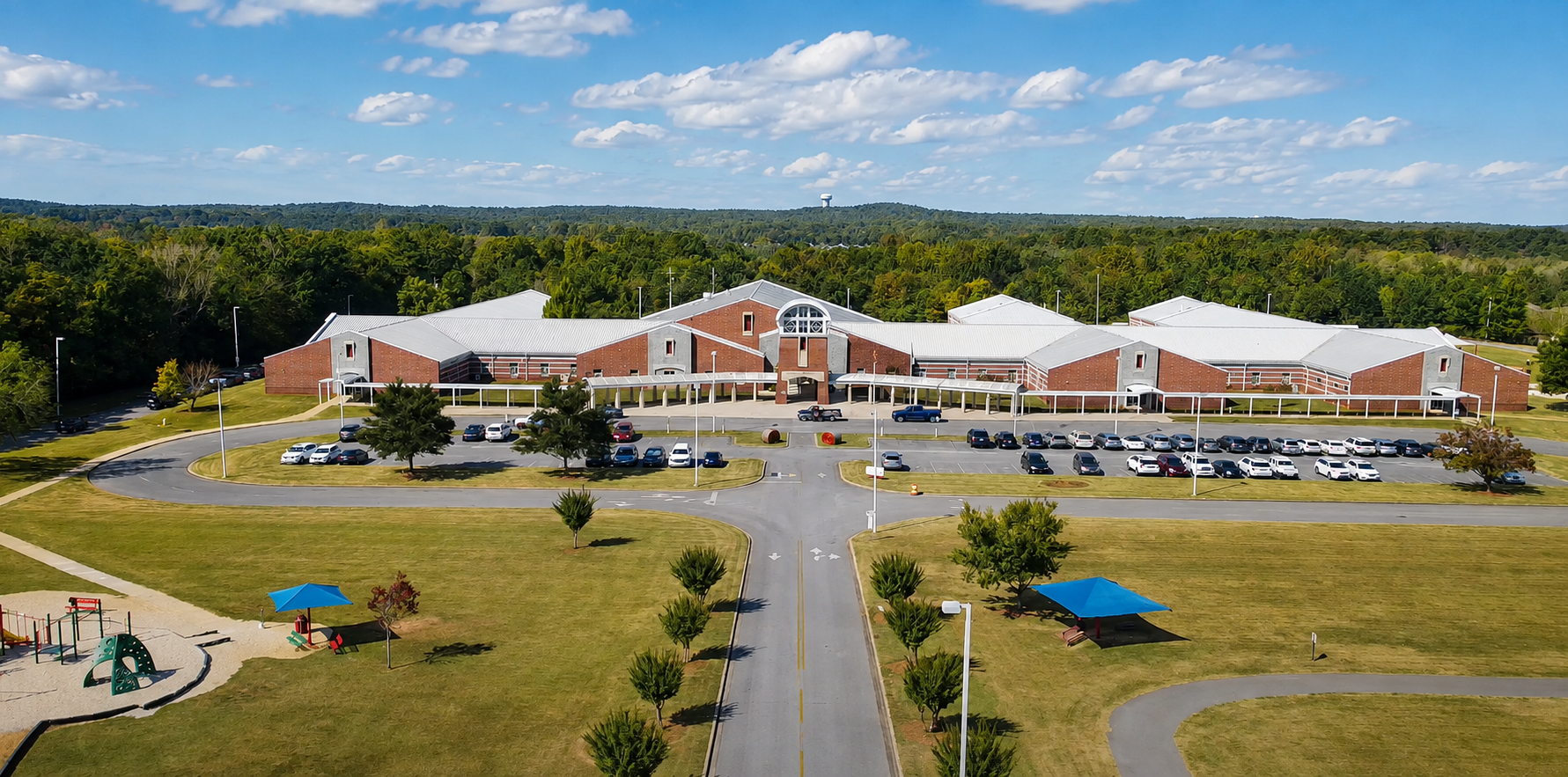 aerial photo of Meadow View Elementary School