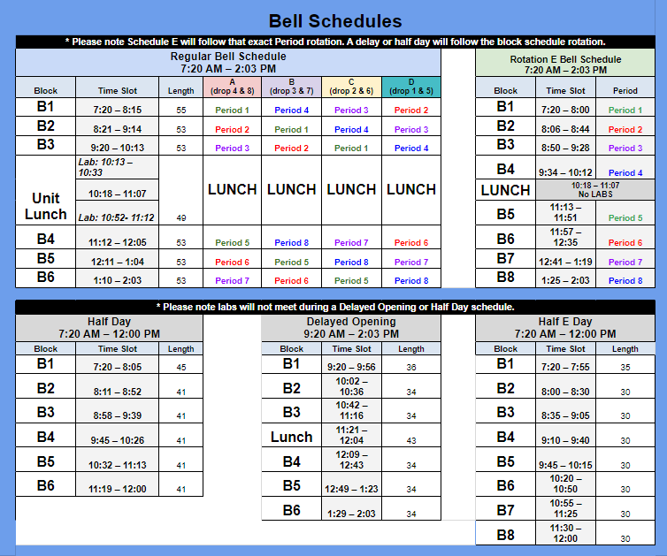 Bell Schedule