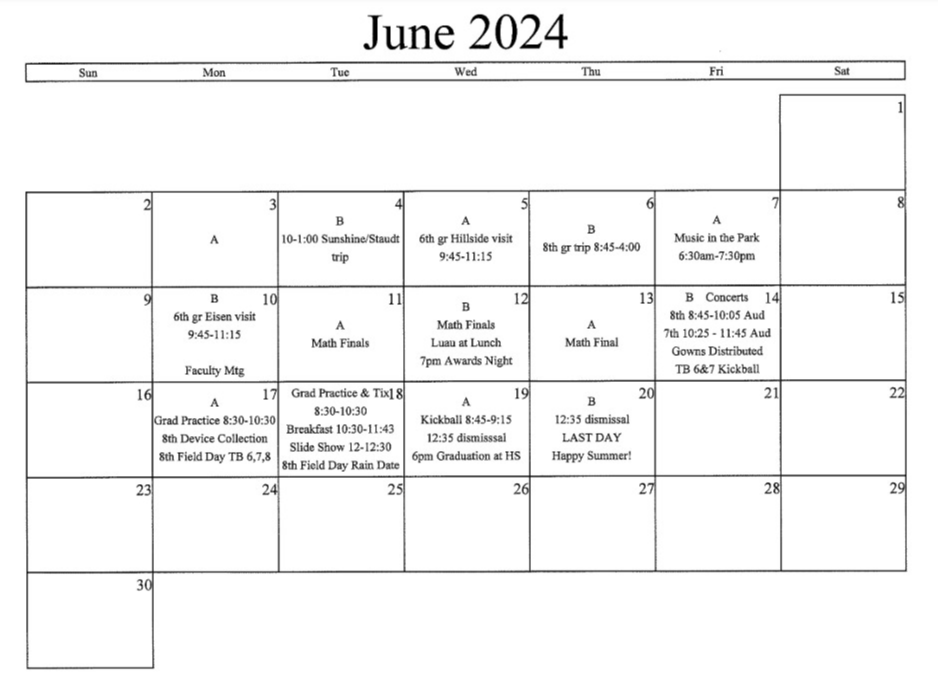 Calendars/School Hours BridgewaterRaritan Middle School