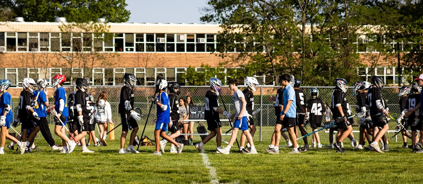 Lacrosse team High Fives