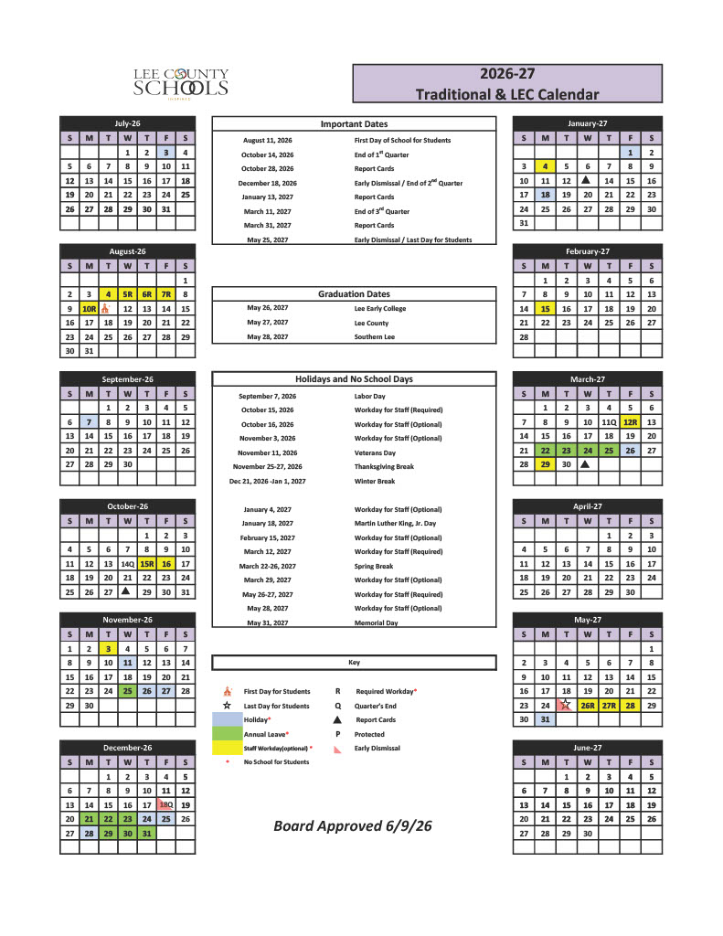 26-27 calendar