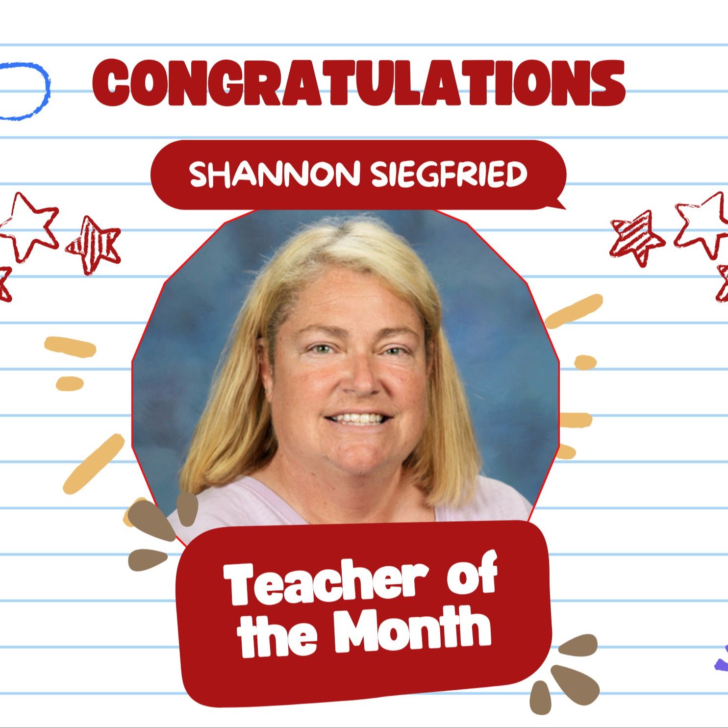 Teacher of the Month