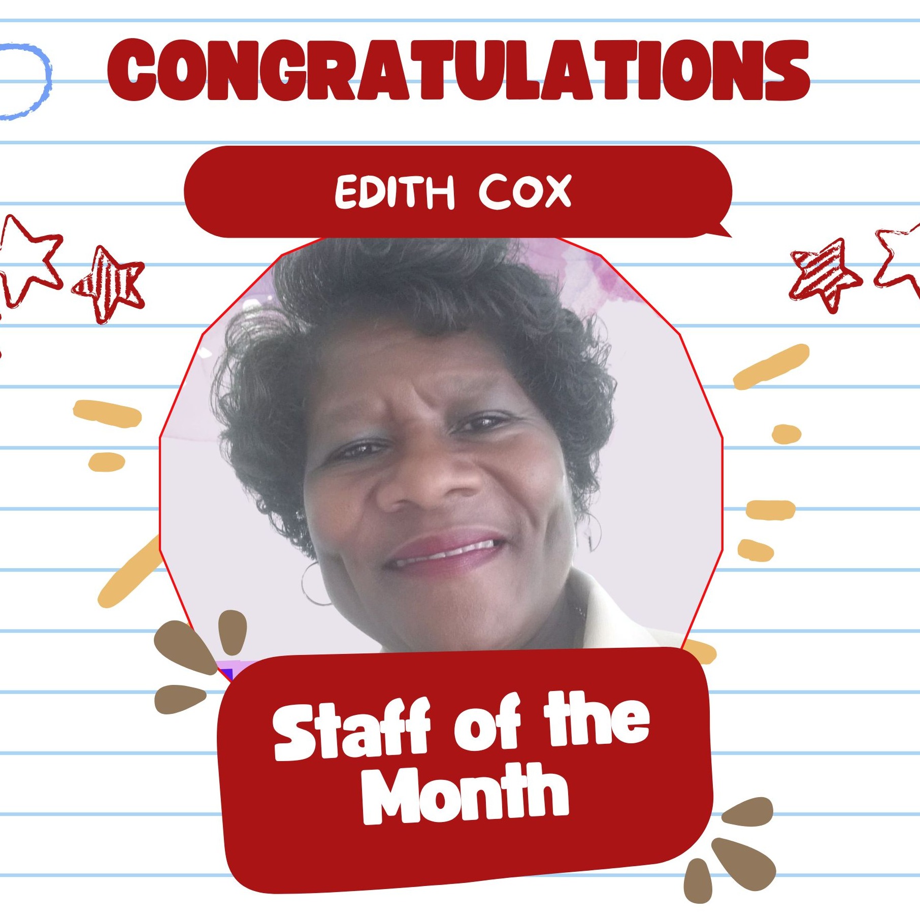 Staff of the month