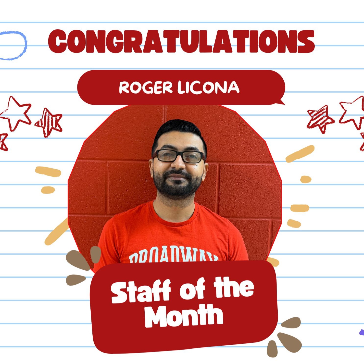 Staff of the month
