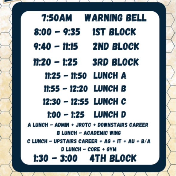 2025 2026 Bell Schedule