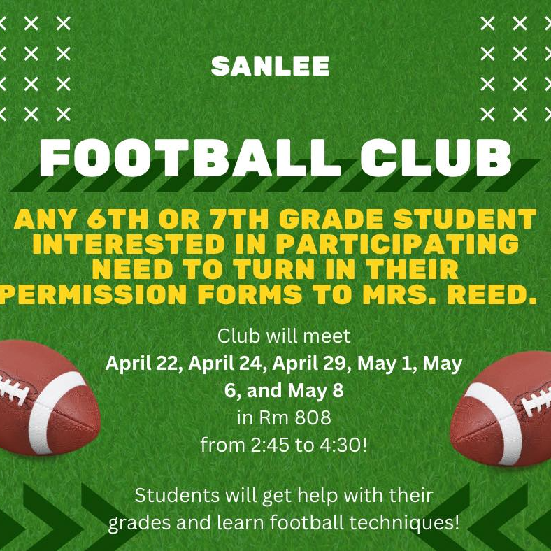 Athletic Information SanLee Middle School