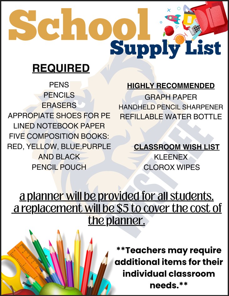 Supply list 