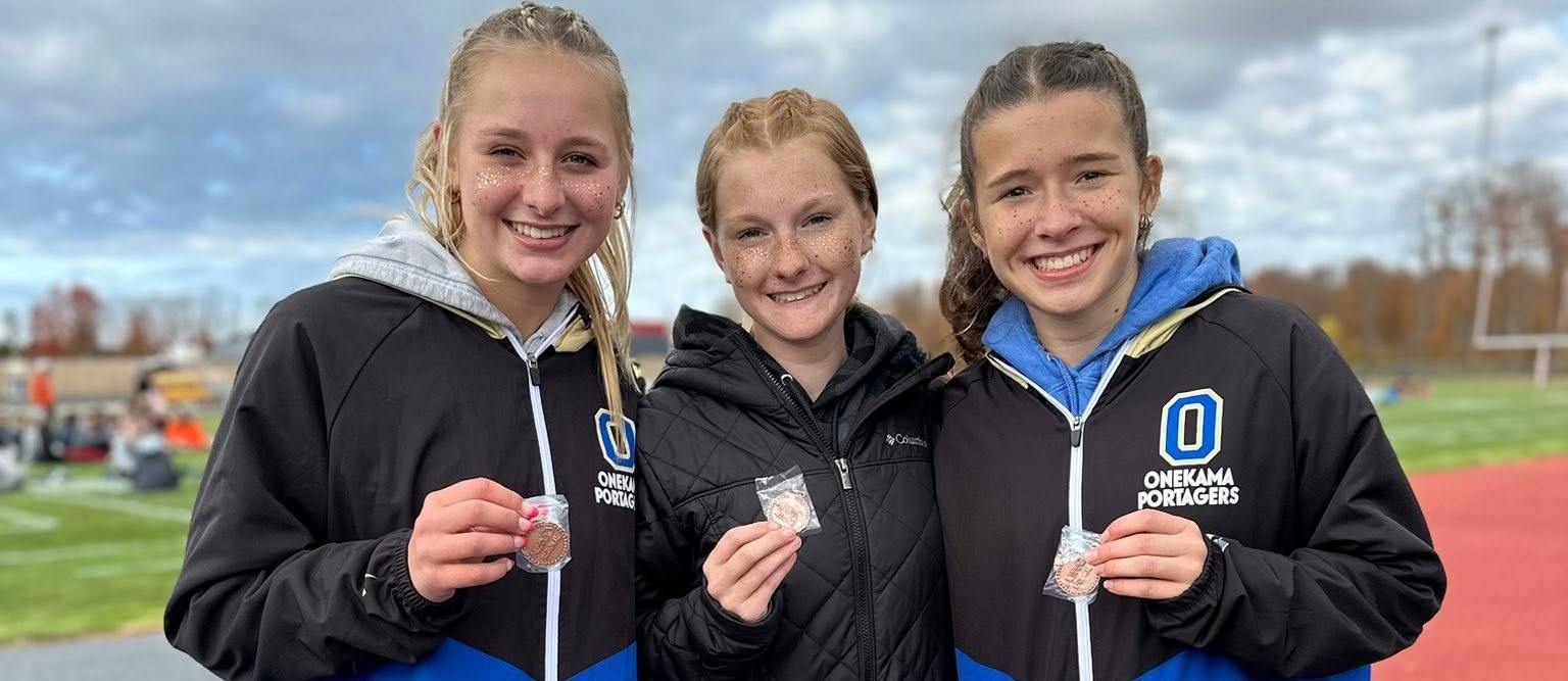 Congrats to Addy, Zakia, and Callie! They will represent Onekama cross country at states.