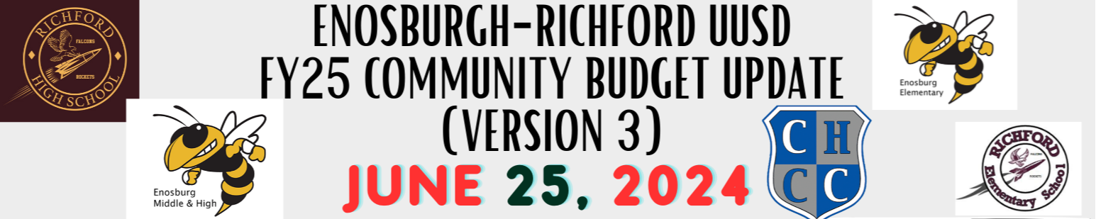 Enosburgh-Richford third budget update information