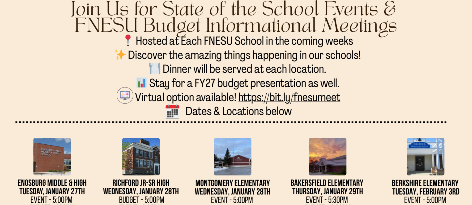 state of the school events