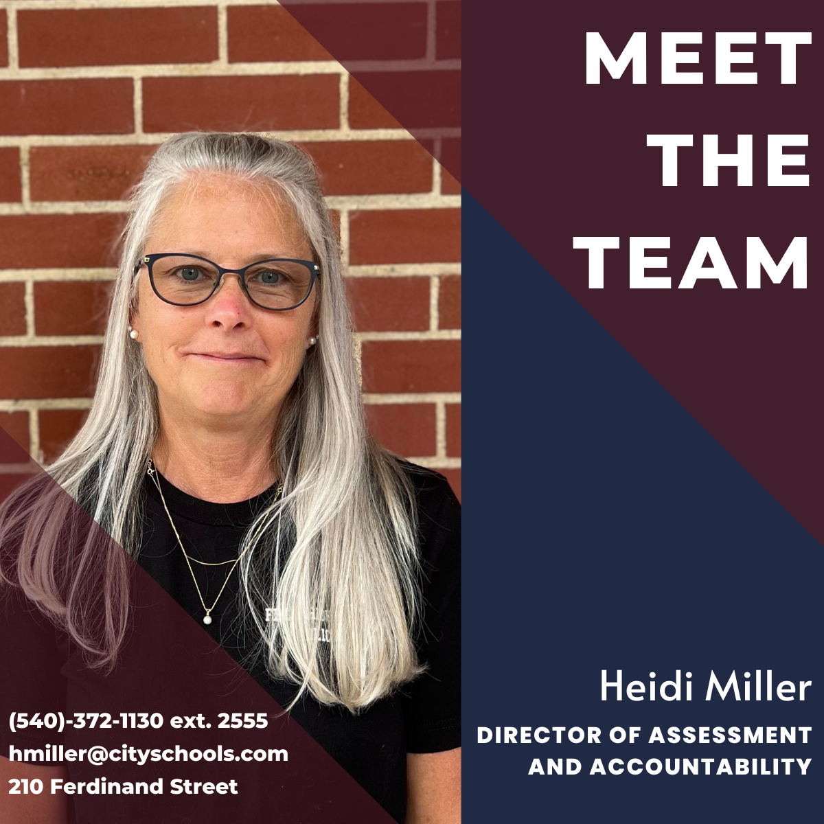 Meet the Team, Heidi Miller, Director of Assessment and Accountability