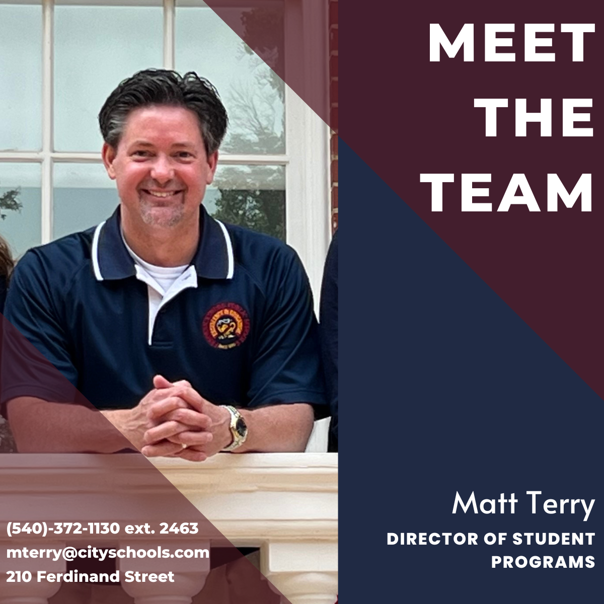 Meet the Team, Matt Terry, Director of Student Programs