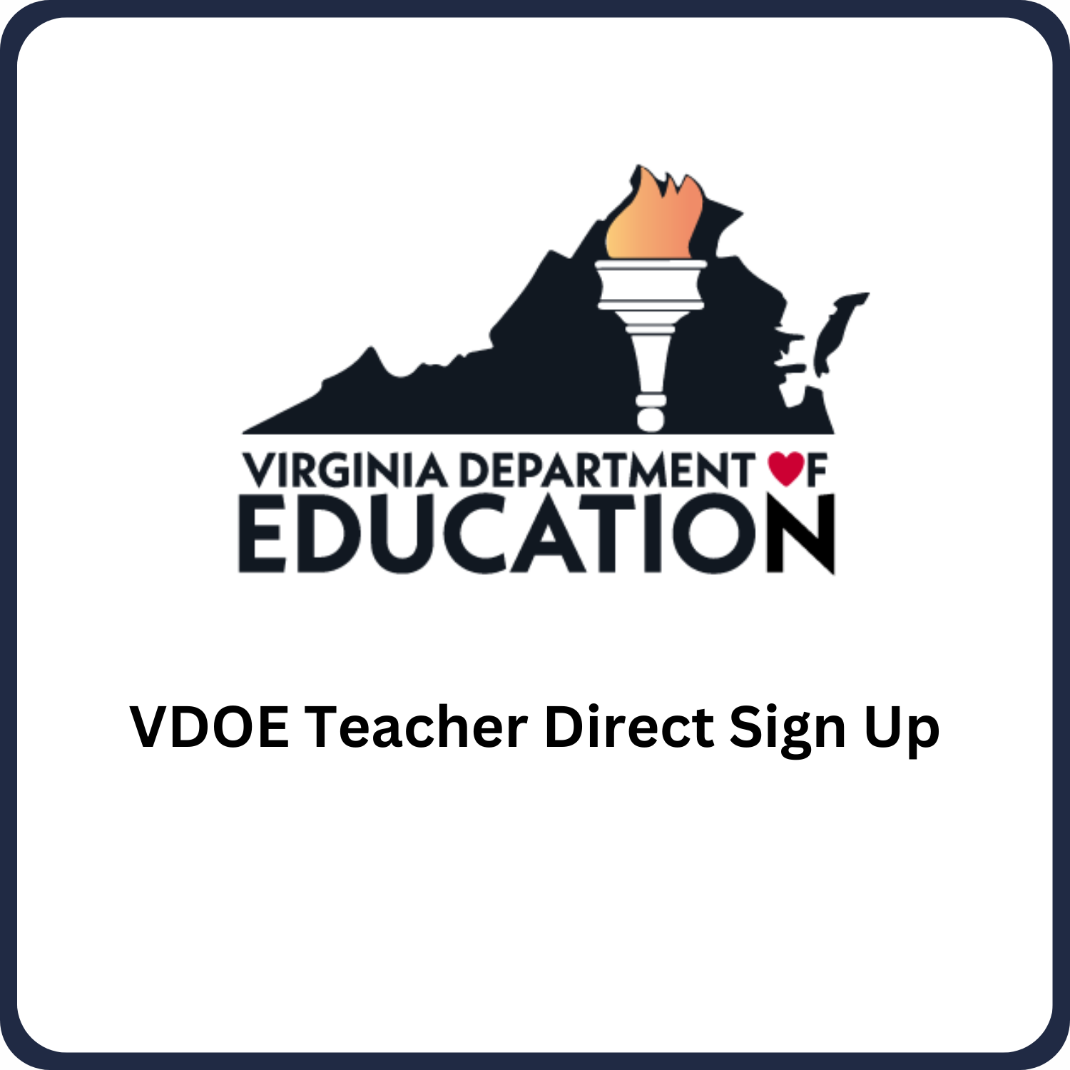 VDOE Teacher Direct Sign Up