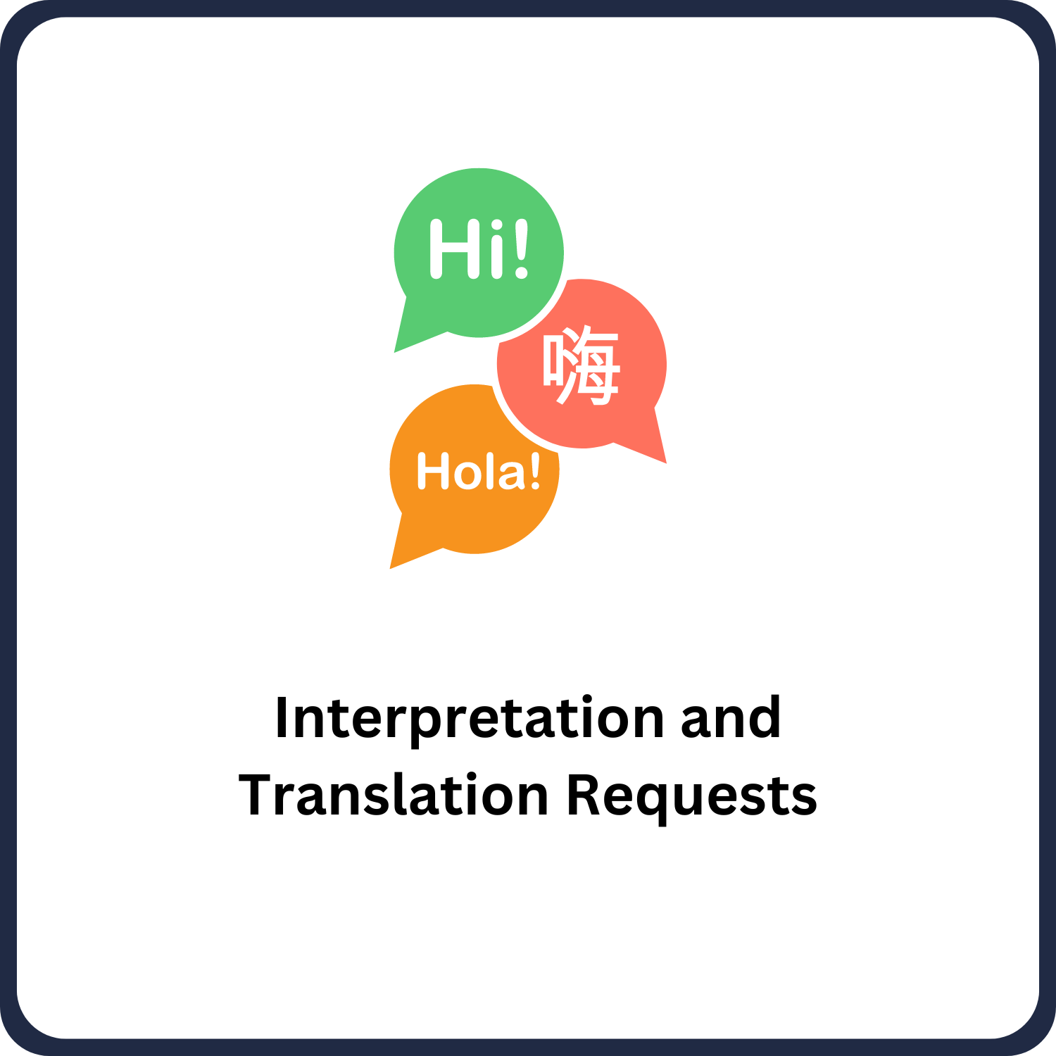 Interpretation and Translation Requests