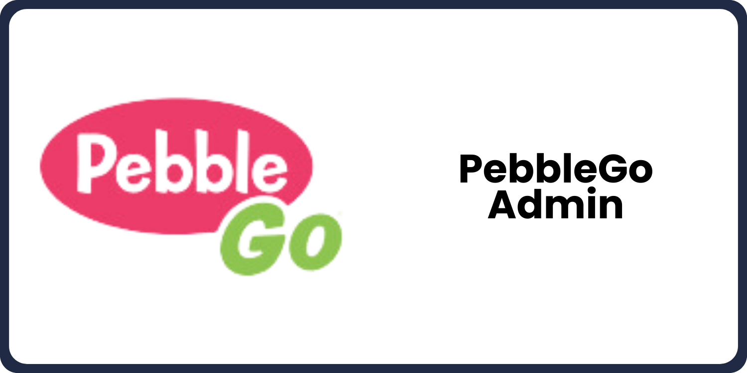 PebbleGo Admin