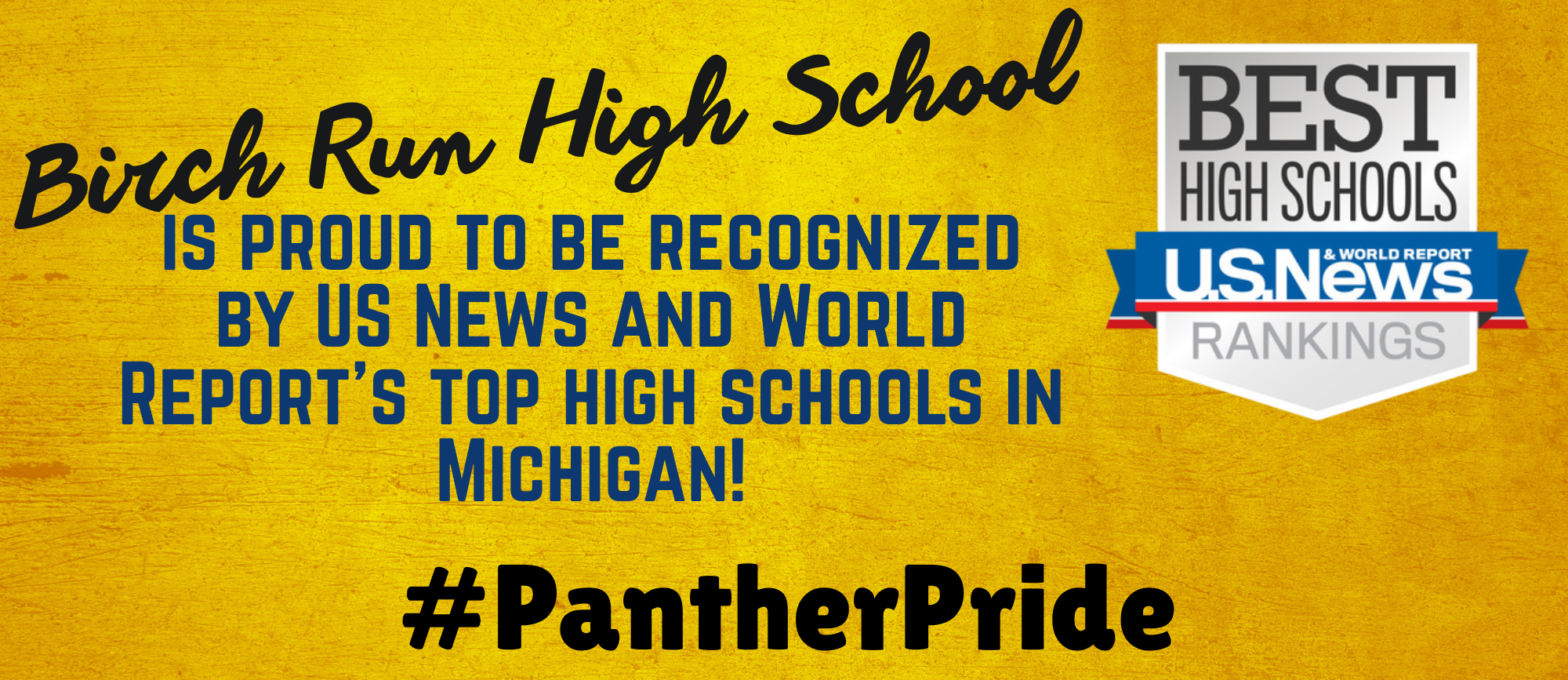 BRHS is proud to be recognized by US News and World Report’s top high schools in Michigan!