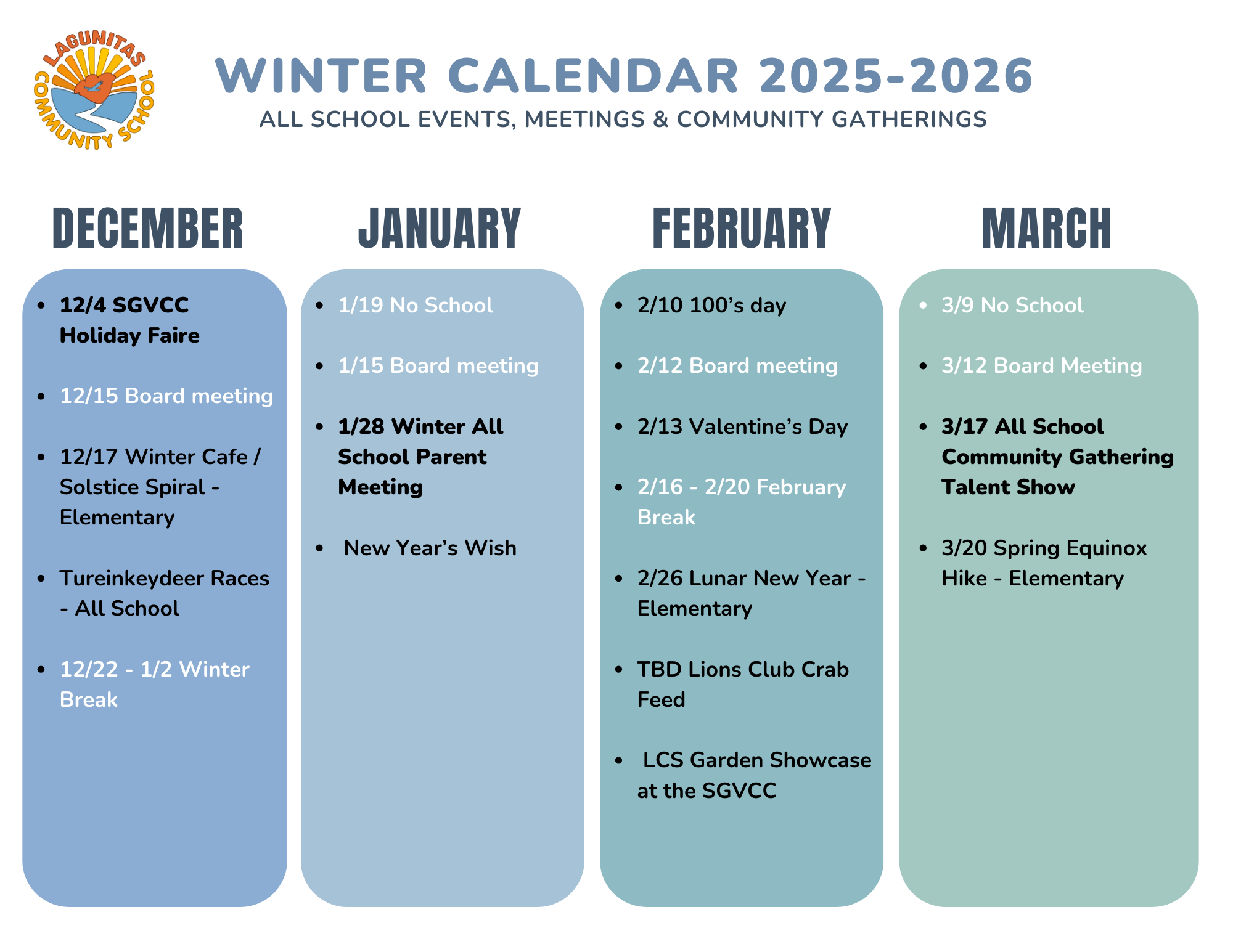 winter calendar