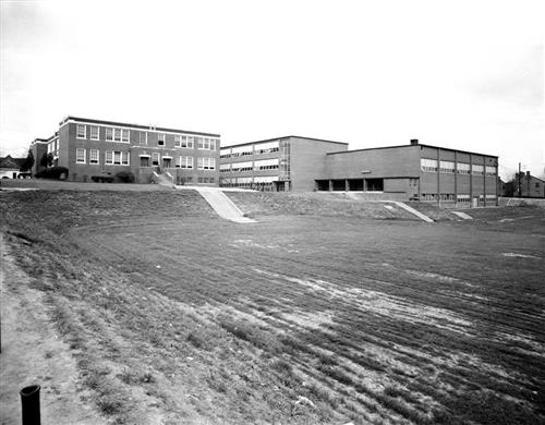 carver middle school in the early years, picture in black and white