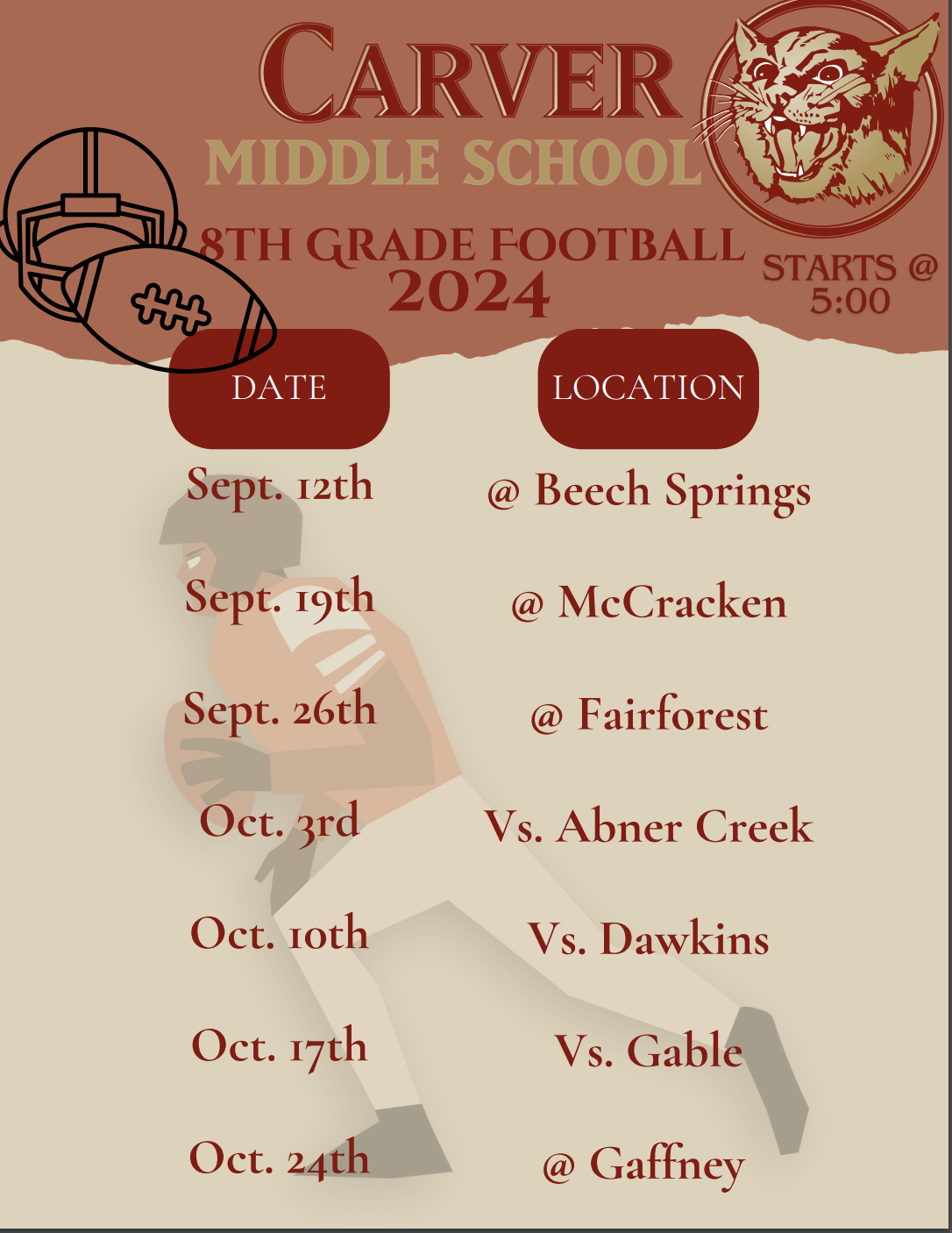 Football schedule