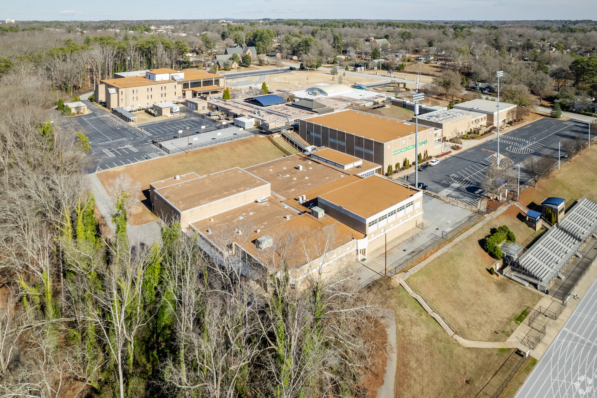 Overview of the old Spartanburg High School