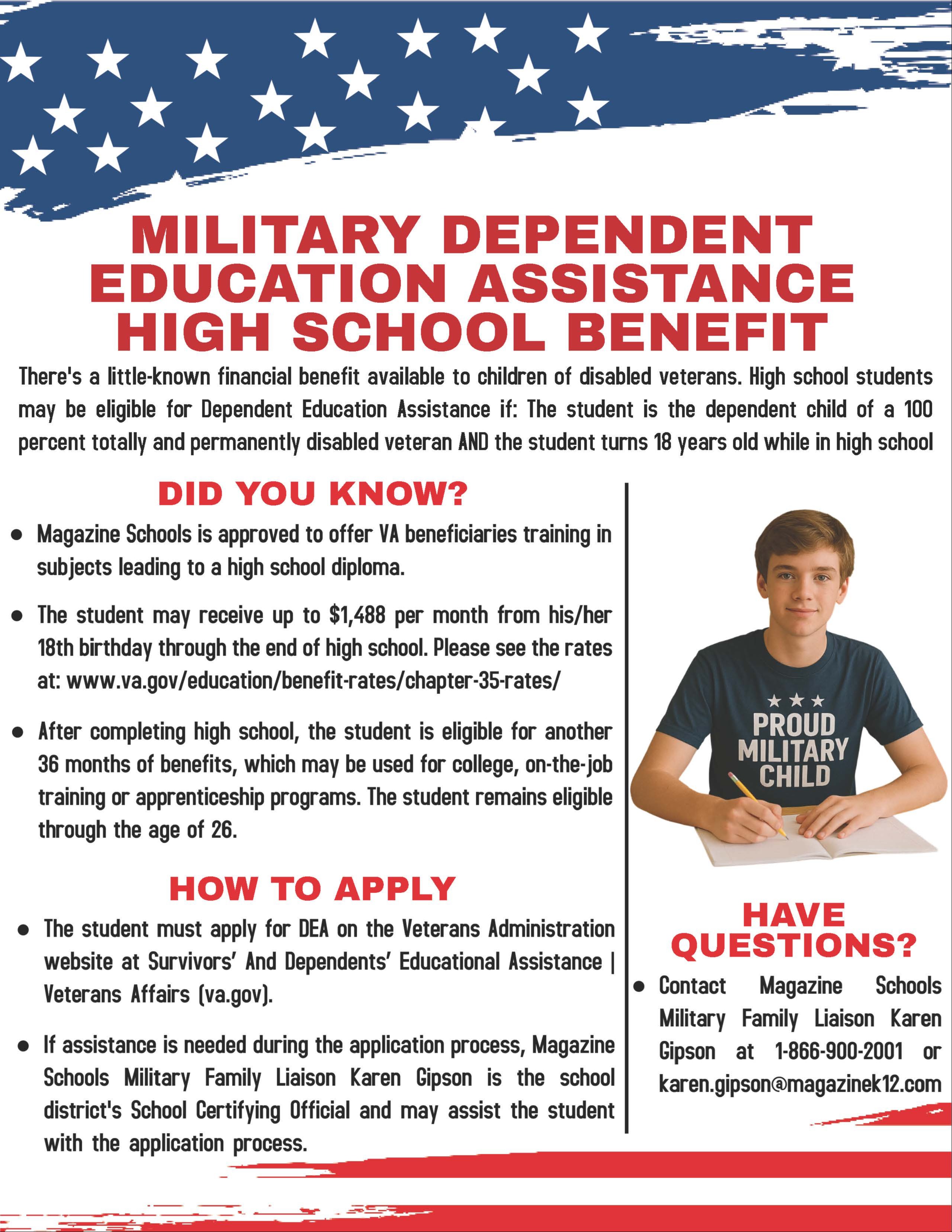 High School Assistance for Military Children