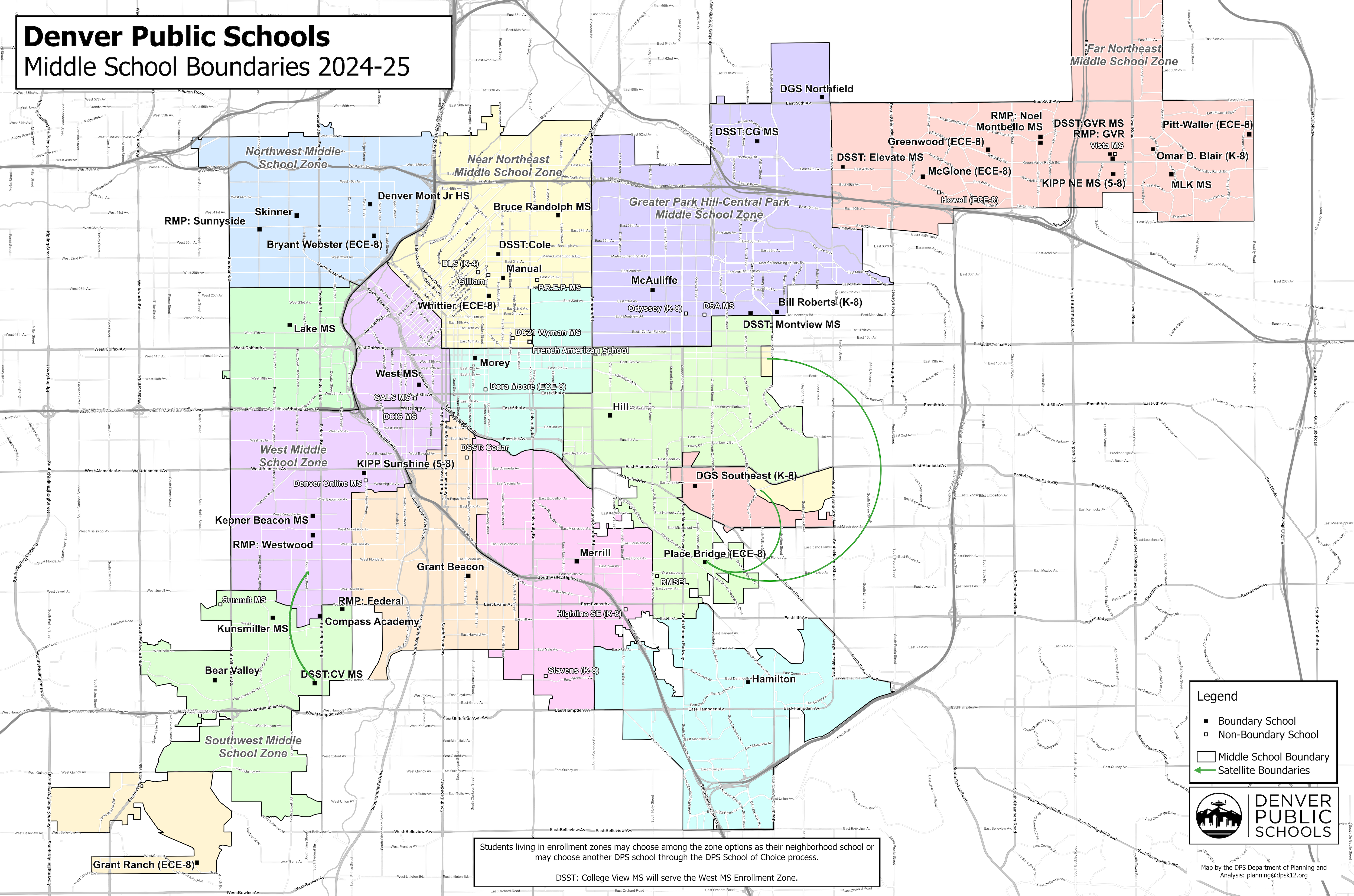 Middle School Boundary Map