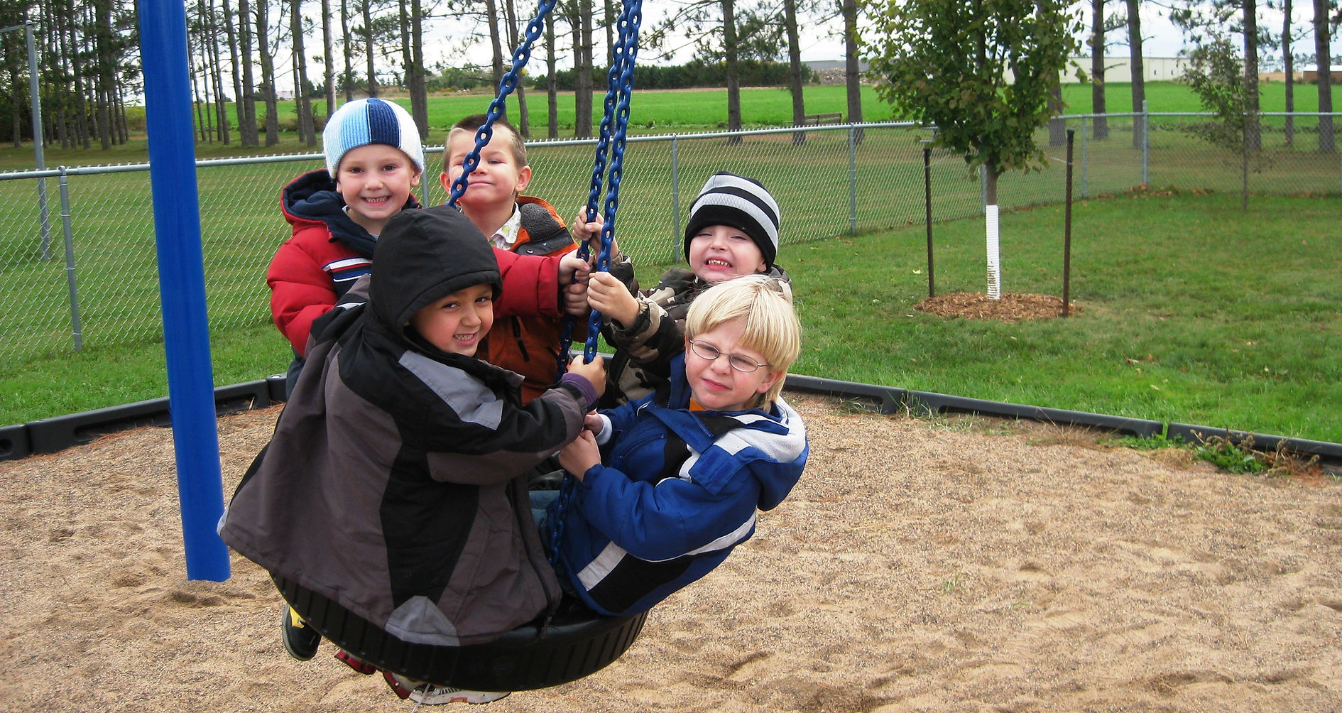 students in swing